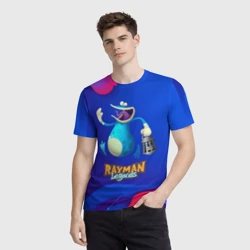 Мужская футболка 3D Синий globox Rayman - фото 2