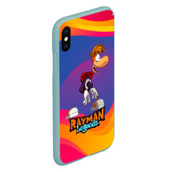 Чехол для iPhone XS Max матовый Rayman абстрактные волны - фото 2