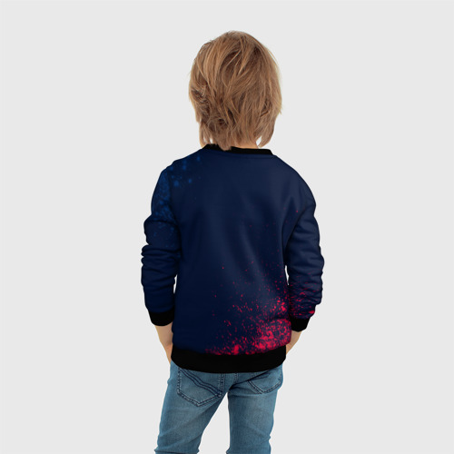 Детский свитшот 3D с принтом SAAB - Краска, вид сзади #2