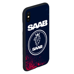 Чехол для iPhone XS Max матовый Saab - Краска - фото 2