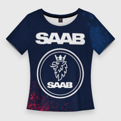 Женская футболка 3D Slim Saab - Краска