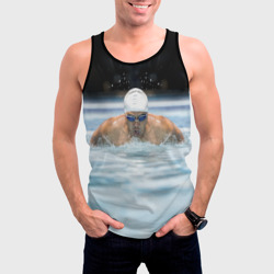 Мужская майка 3D Плавание Пловец - фото 2