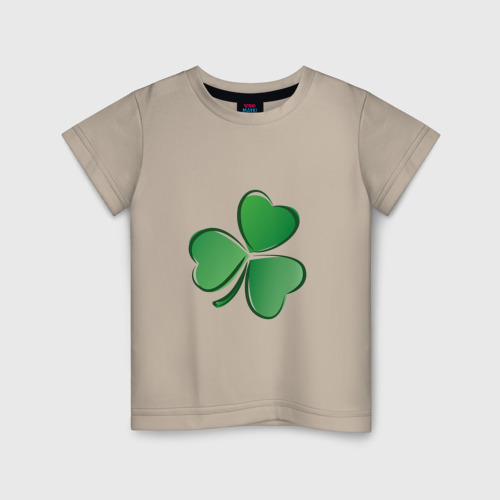 Детская футболка хлопок с принтом Ирландский Клевер (День Св Патрика), вид спереди #2