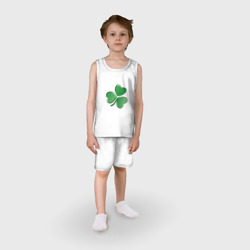 Детская пижама с шортами хлопок Ирландский Клевер День Св. Патрика - фото 2