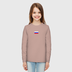 Детский лонгслив хлопок Флаг России минимализм - фото 2