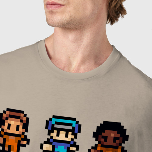 Мужская футболка хлопок Characters The Escapists 2, цвет миндальный - фото 6