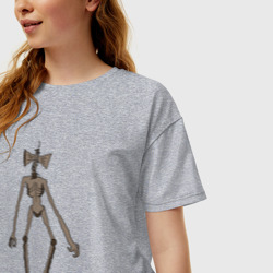 Женская футболка хлопок Oversize Сиреноголовый Reloaded - фото 2