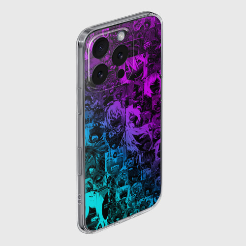 Чехол для iPhone 16 Pro силиконовый с защитой камеры Ahegao neon girl неоновый ахегао - фото 3