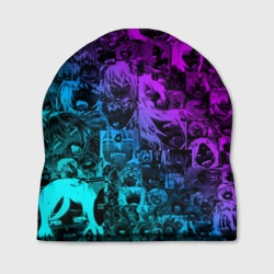 Шапка 3D Ahegao neon girl неоновый ахегао