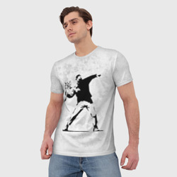 Мужская футболка 3D Banksy бунт Riot Бэнкси - фото 2