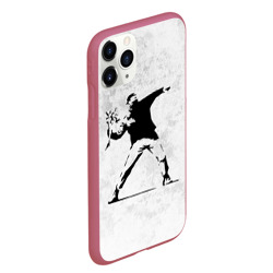 Чехол для iPhone 11 Pro Max матовый Banksy бунт Riot Бэнкси - фото 2