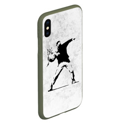 Чехол для iPhone XS Max матовый Banksy бунт Riot Бэнкси - фото 2