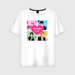 Женская футболка хлопок Oversize Wotakoi: Love is Hard for Otaku
