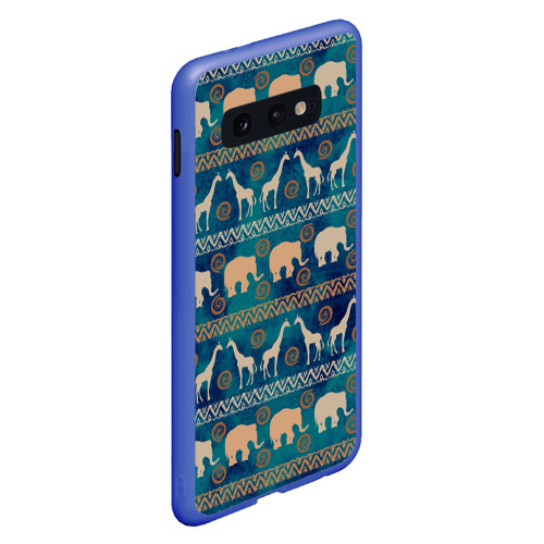 Чехол для Samsung S10E с принтом Жирафы и слоны, вид сбоку #3