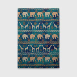 Обложка для автодокументов Жирафы и слоны