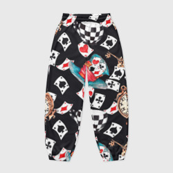 Женские джоггеры оверсайз 3D Алиса в стране чудес - карты