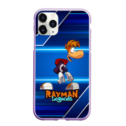 Чехол для iPhone 11 Pro Max матовый Rayman синий абстрактный фон