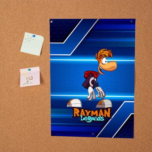 Постер Rayman синий абстрактный фон - фото 2