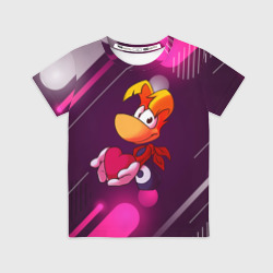 Детская футболка 3D Rayman держит сердце в руках