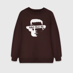 Женский свитшот oversize без начеса хлопок Bablo kills