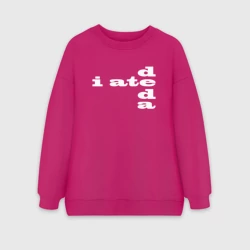 Женский свитшот oversize без начеса хлопок Деда