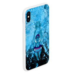 Чехол для iPhone XS Max матовый Спортивное плавание Голубая вода - фото 2