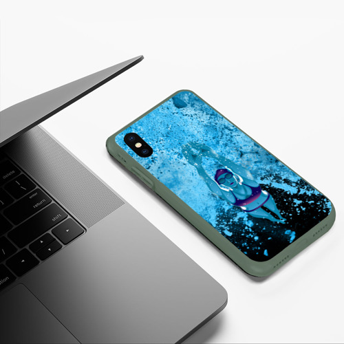 Чехол для iPhone XS Max матовый с принтом Спортивное плавание | Голубая вода, фото #5