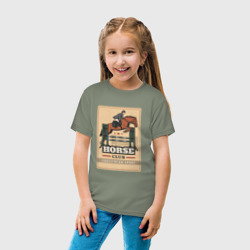 Детская футболка хлопок Конный спорт Horse club - фото 2