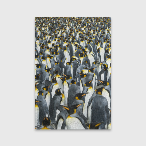 Обложка для паспорта матовая кожа Пингвины Penguins, цвет черный - фото 2