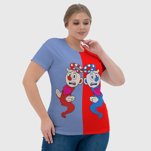 Женская футболка 3D с принтом Cuphead  and Magmen\Cuphead Show, фото #4