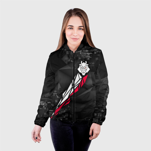 Женская куртка 3D Форма команды G2, цвет черный - фото 3