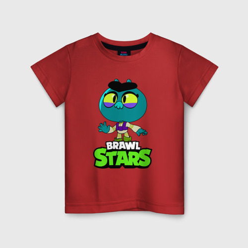 Детская футболка хлопок Ева Brawl Stars EVE, цвет красный