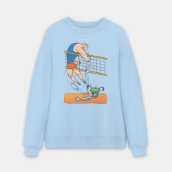 Мужской свитшот oversize без начеса хлопок Мощный волейбольный удар