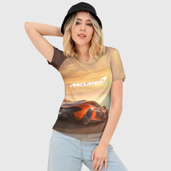 Женская футболка 3D Slim McLaren - легендарная гоночная команда - фото 2