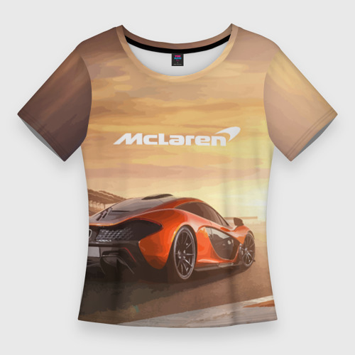 Женская футболка 3D Slim McLaren - легендарная гоночная команда, цвет 3D печать