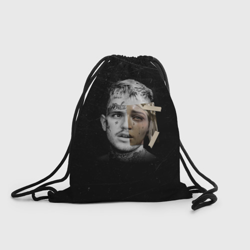 Рюкзак-мешок с принтом Лил Пип эстетик, вид спереди №1