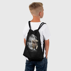 Рюкзак с принтом Лил Пип эстетик для любого человека, вид спереди №3. Цвет основы: белый