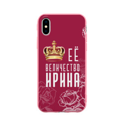 Чехол для iPhone X матовый Её величество Прекрасная