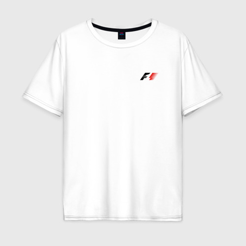 Мужская футболка из хлопка оверсайз с принтом F-1 Mini logo, вид спереди №1