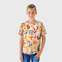 Детская футболка 3D Масленица Паттерн - фото 2
