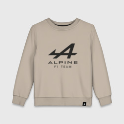 Детский свитшот хлопок Alpine F1 team Black Logo