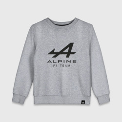 Детский свитшот хлопок Alpine F1 team Black Logo