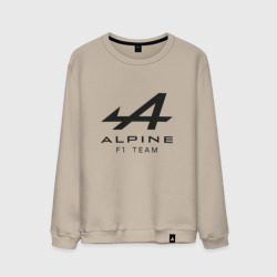 Мужской свитшот хлопок Alpine F1 team Black Logo