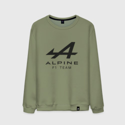 Мужской свитшот хлопок Alpine F1 team Black Logo