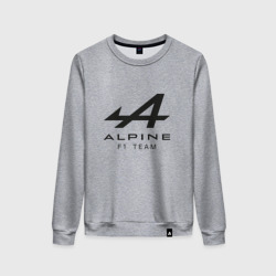 Женский свитшот хлопок Alpine F1 team Black Logo