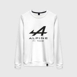 Женский свитшот хлопок Alpine F1 team Black Logo