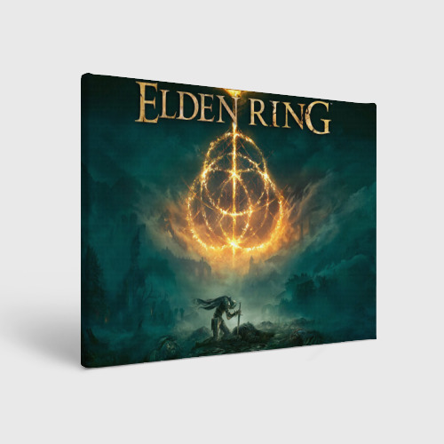 Холст прямоугольный Один на поле боя Elden Ring, цвет 3D печать