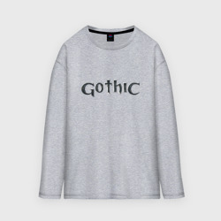 Мужской лонгслив oversize хлопок Gothic logo