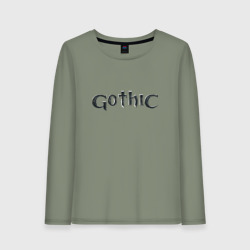 Женский лонгслив хлопок Gothic logo