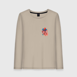 Женский лонгслив хлопок Анатомия Сердце